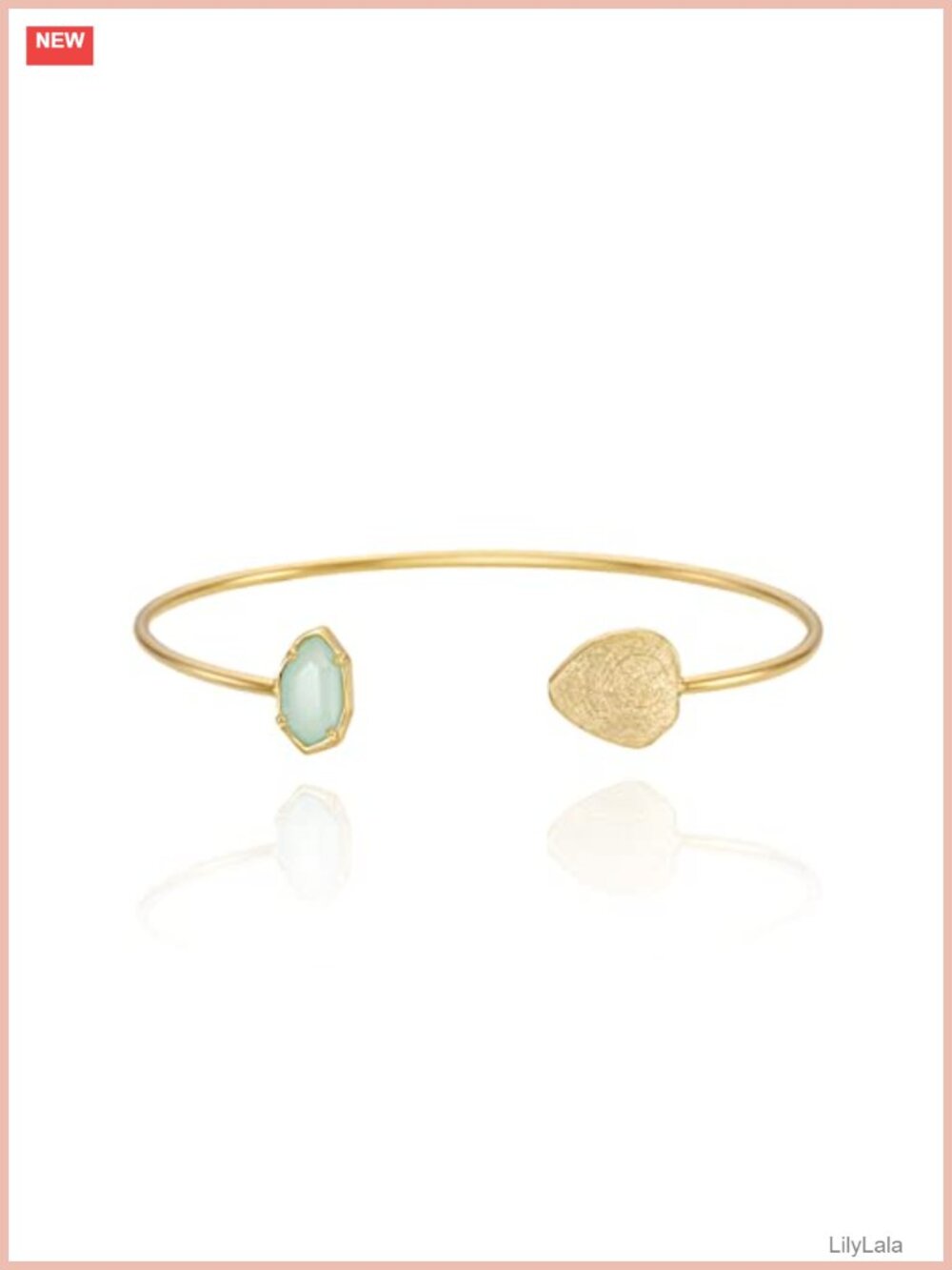 18K Gold Plated Cuff Bracelet Textured Crystal Stacking Jewelry